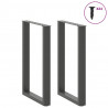 Nogi do stołu barowego w kształcie litery U 2 szt. Antracyt 60x(90-91) cm Stal