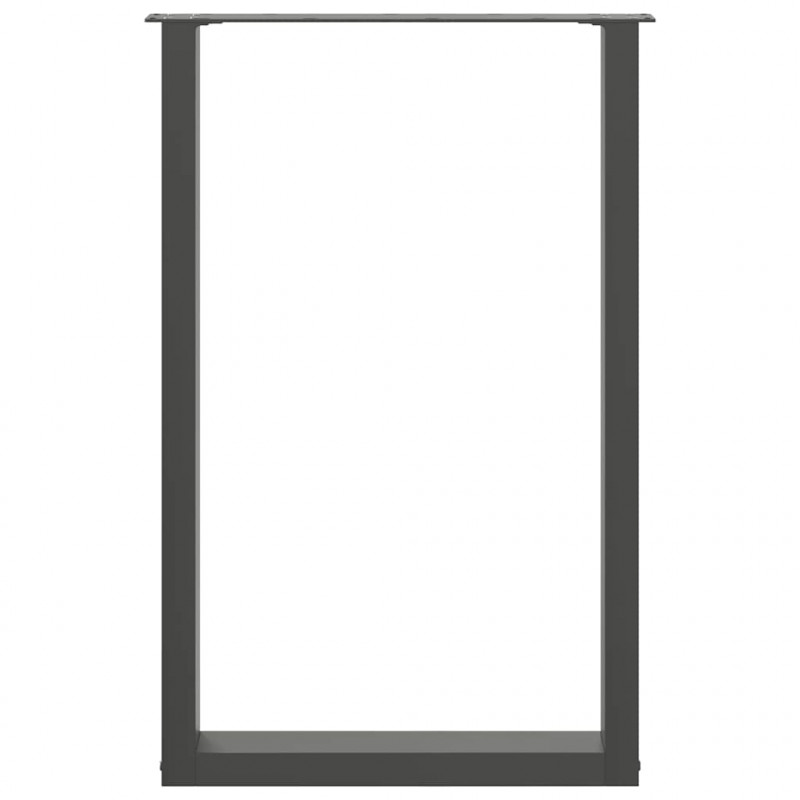 Nogi do stołu barowego w kształcie litery U 2 szt. Antracyt 60x(90-91) cm Stal