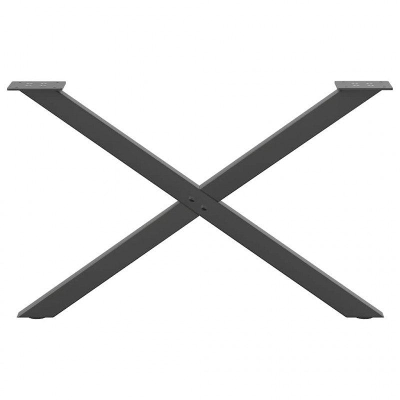 Nogi do stolika kawowego w kształcie litery X 2 szt. Antracyt 70x(42-43) cm Stal