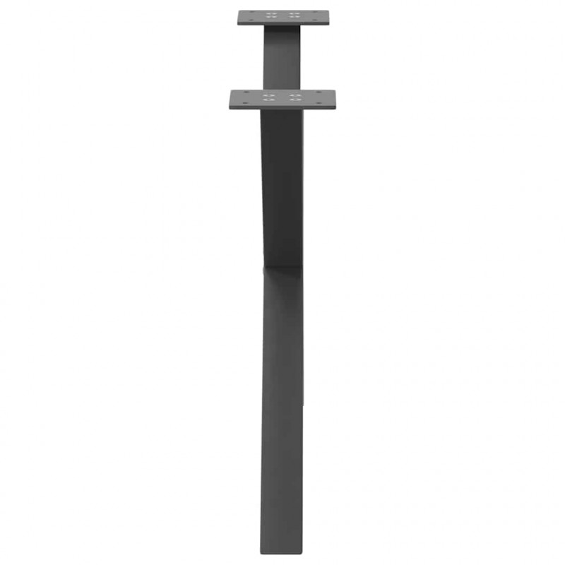 Nogi do stolika kawowego w kształcie litery X 2 szt. Antracyt 70x(42-43) cm Stal