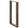 Nogi do stołu barowego w kształcie litery U 2 szt. Naturalna stal 60x(90-91) cm Stal