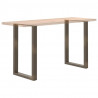 Nogi do stołu barowego w kształcie litery U 2 szt. Naturalna stal 60x(90-91) cm Stal