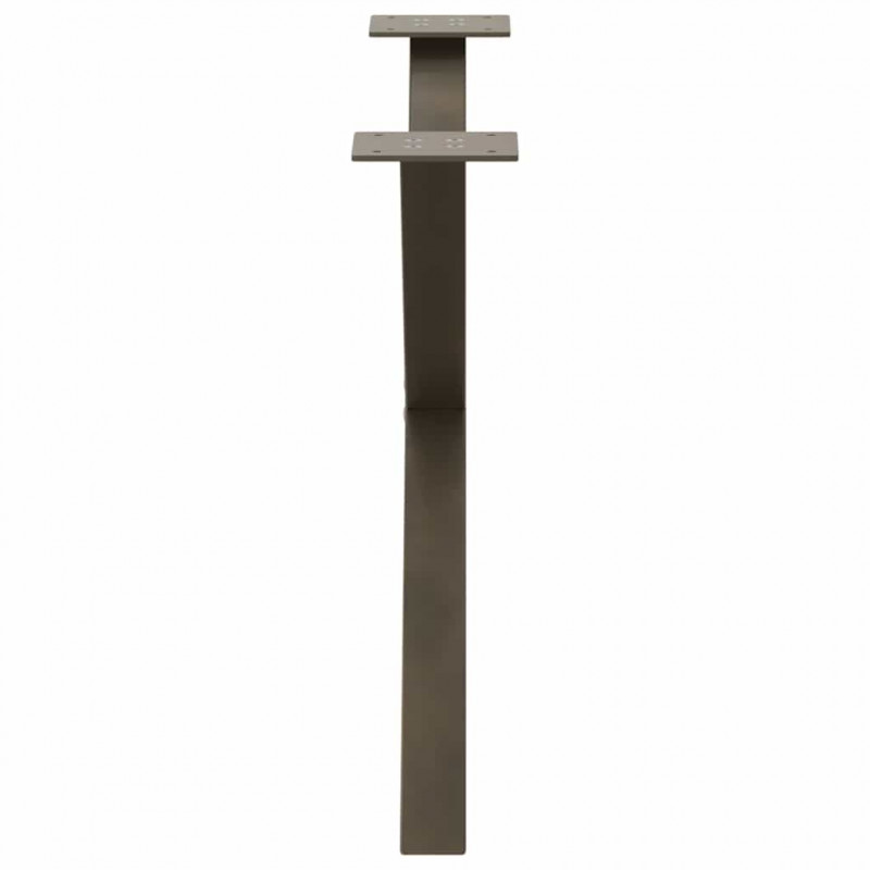 Nogi do stolika kawowego w kształcie litery X 2 szt. Naturalna stal 70x(42-43) cm Stal