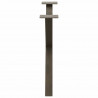 Nogi do stolika kawowego w kształcie litery X 2 szt. Naturalna stal 70x(42-43) cm Stal