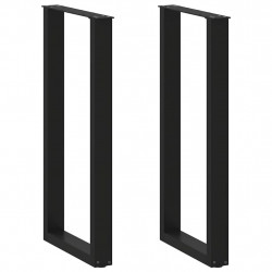 Nogi do stołu barowego w kształcie litery U 2 szt. Czarne 40x(100-101) cm Stal