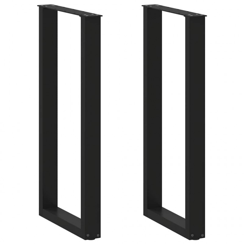Nogi do stołu barowego w kształcie litery U 2 szt. Czarne 40x(100-101) cm Stal