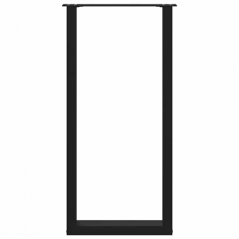 Nogi do stołu barowego w kształcie litery U 2 szt. Czarne 40x(100-101) cm Stal