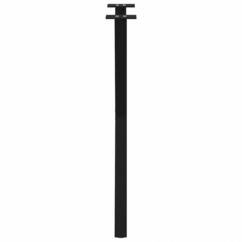 Nogi do stołu jadalnego w kształcie litery X 2 szt. Czarne 50x(72-73) cm Stal
