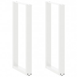 Nogi do stołu barowego w kształcie litery U 2 szt. Białe 40x(100-101) cm Stal