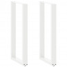 Nogi do stołu barowego w kształcie litery U 2 szt. Białe 40x(100-101) cm Stal