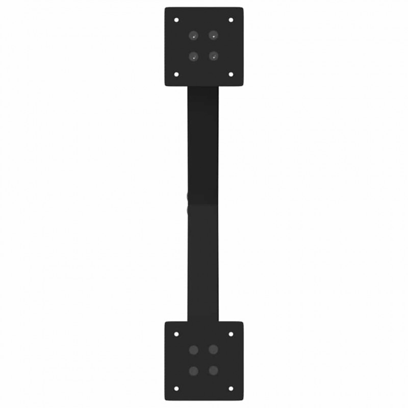 Nogi do stołu jadalnego w kształcie litery X 2 szt. Czarne 50x(72-73) cm Stal