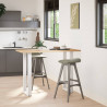 Nogi do stołu barowego w kształcie litery U 2 szt. Białe 40x(100-101) cm Stal