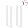Nogi do stołu barowego w kształcie litery U 2 szt. Białe 40x(100-101) cm Stal