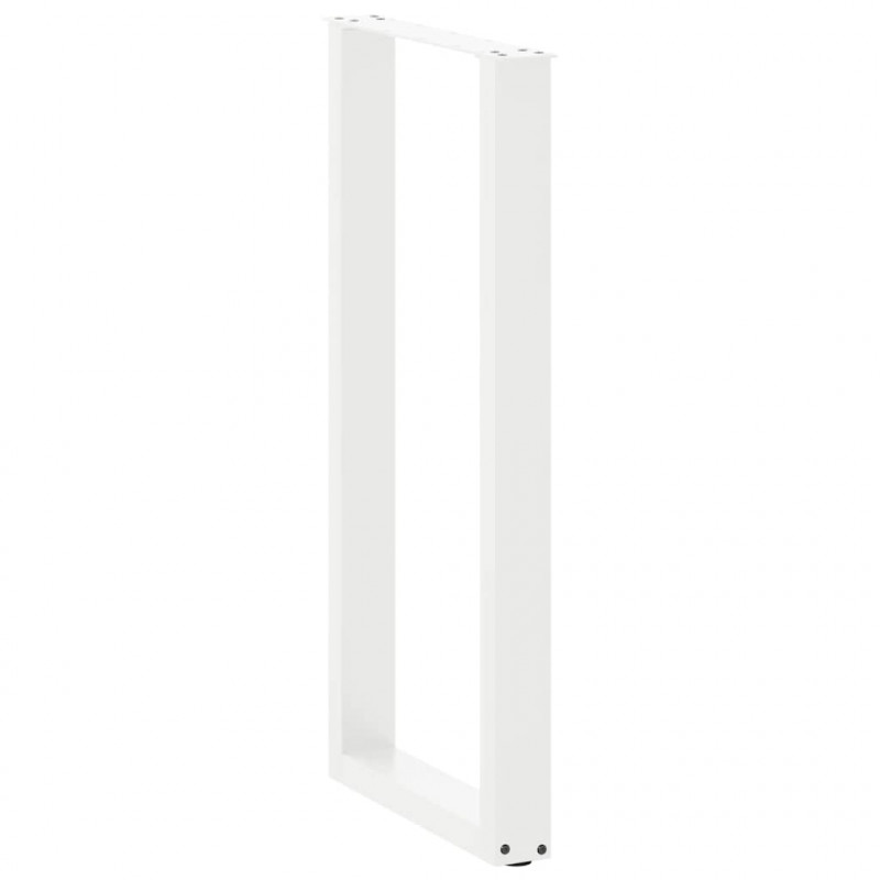 Nogi do stołu barowego w kształcie litery U 2 szt. Białe 40x(100-101) cm Stal