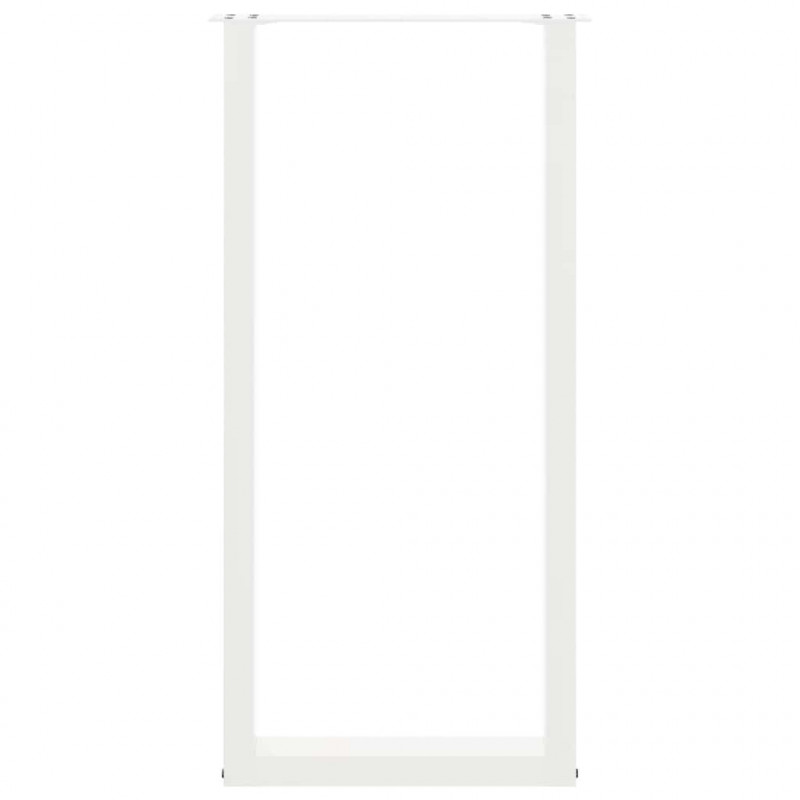 Nogi do stołu barowego w kształcie litery U 2 szt. Białe 40x(100-101) cm Stal