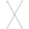 Nogi do stołu jadalnego w kształcie litery X 2 szt. Białe 50x(72-73) cm Stal