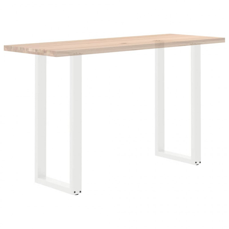 Nogi do stołu barowego w kształcie litery U 2 szt. Białe 40x(100-101) cm Stal