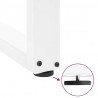 Nogi do stołu barowego w kształcie litery U 2 szt. Białe 40x(100-101) cm Stal