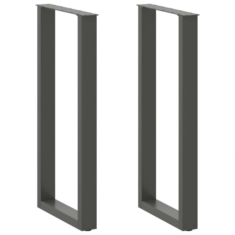 Nogi do stołu barowego w kształcie litery U 2 szt. Antracyt 40x(100-101) cm Stal