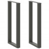 Nogi do stołu barowego w kształcie litery U 2 szt. Antracyt 40x(100-101) cm Stal