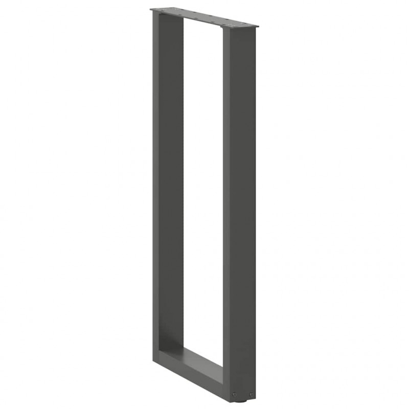 Nogi do stołu barowego w kształcie litery U 2 szt. Antracyt 40x(100-101) cm Stal