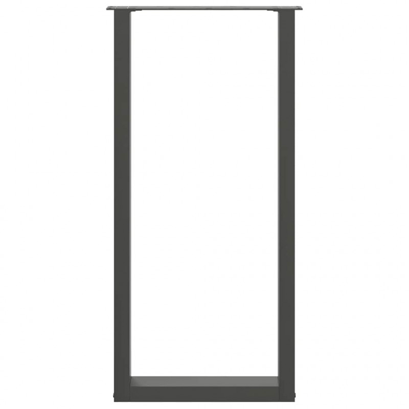 Nogi do stołu barowego w kształcie litery U 2 szt. Antracyt 40x(100-101) cm Stal