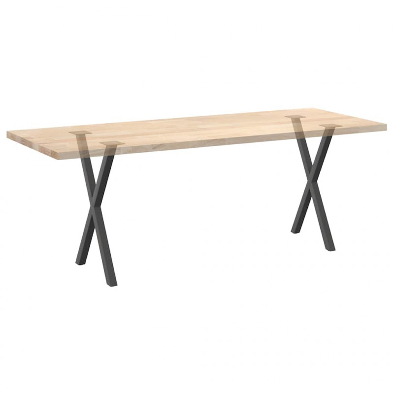Nogi do stołu jadalnego w kształcie litery X 2 szt. Antracyt 50x(72-73) cm Stal