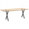 Nogi do stołu jadalnego w kształcie litery X 2 szt. Antracyt 50x(72-73) cm Stal