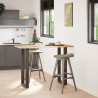Nogi do stołu barowego w kształcie litery U 2 szt. Naturalna stal 40x(100-101) cm Stal