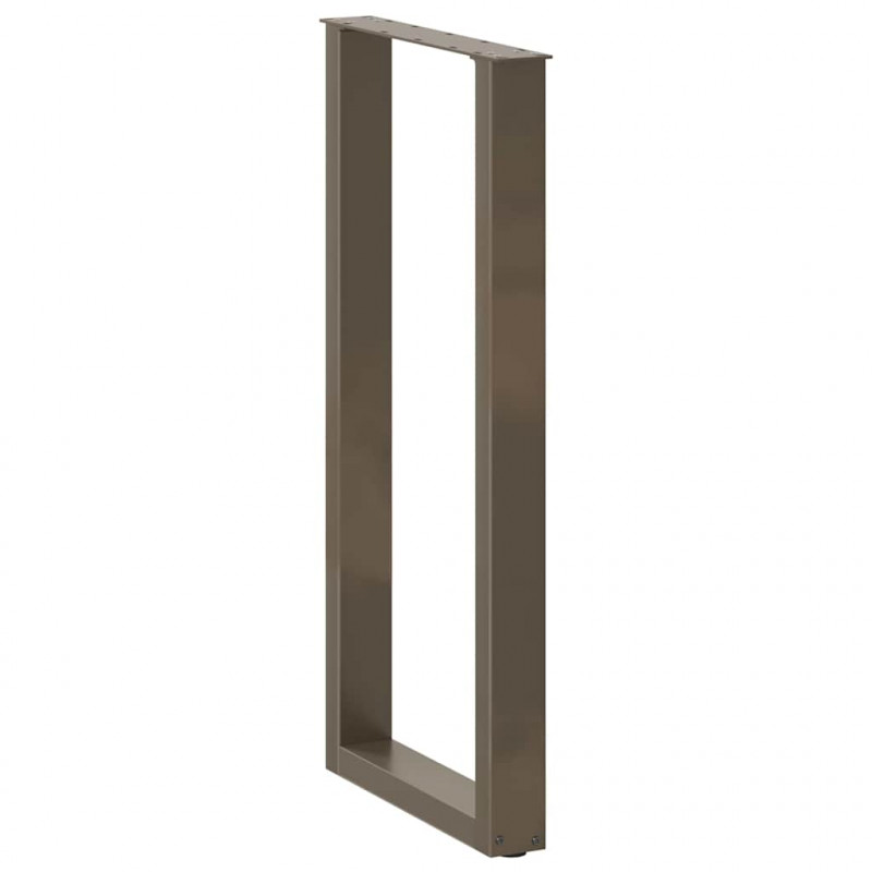 Nogi do stołu barowego w kształcie litery U 2 szt. Naturalna stal 40x(100-101) cm Stal