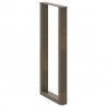Nogi do stołu barowego w kształcie litery U 2 szt. Naturalna stal 40x(100-101) cm Stal
