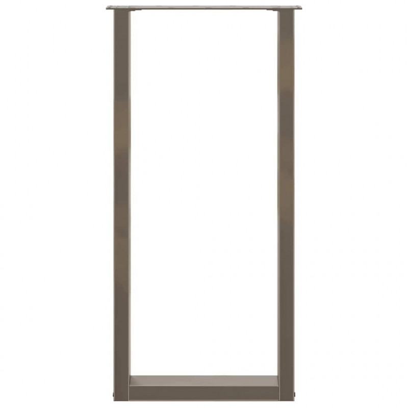 Nogi do stołu barowego w kształcie litery U 2 szt. Naturalna stal 40x(100-101) cm Stal