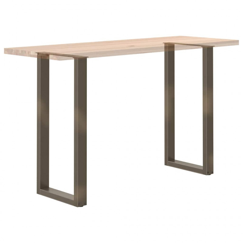 Nogi do stołu barowego w kształcie litery U 2 szt. Naturalna stal 40x(100-101) cm Stal
