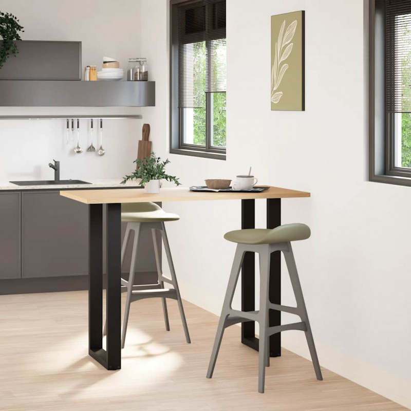 Nogi do stołu barowego w kształcie litery U 2 szt. Czarne 50x(100-101) cm Stal