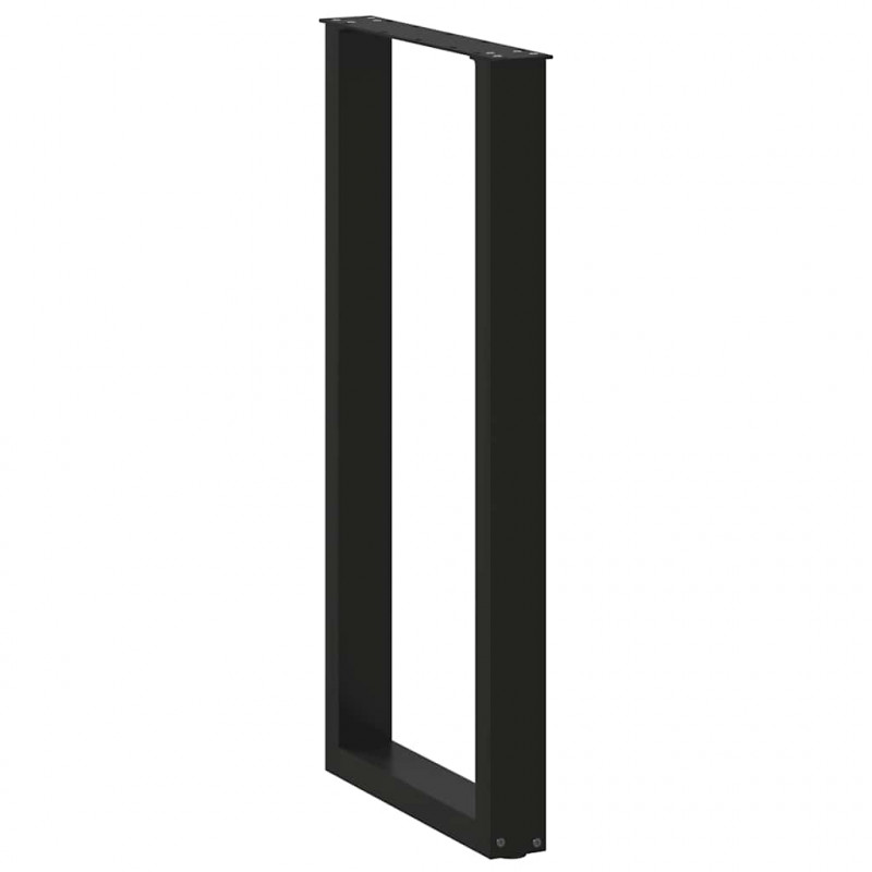 Nogi do stołu barowego w kształcie litery U 2 szt. Czarne 50x(100-101) cm Stal
