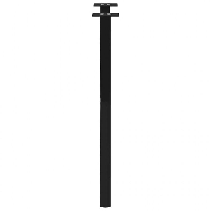 Nogi do stołu jadalnego w kształcie litery X 2 szt. Czarne 57x(72-73) cm Stal