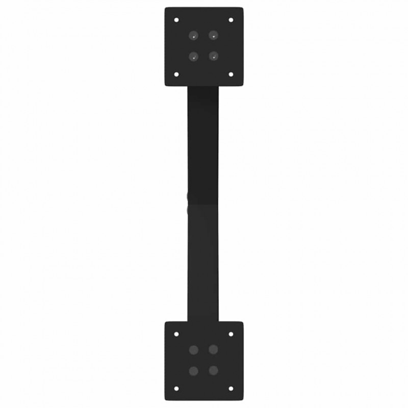 Nogi do stołu jadalnego w kształcie litery X 2 szt. Czarne 57x(72-73) cm Stal