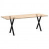 Nogi do stołu jadalnego w kształcie litery X 2 szt. Czarne 57x(72-73) cm Stal