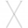 Nogi do stołu jadalnego w kształcie litery X 2 szt. Białe 57x(72-73) cm Stal