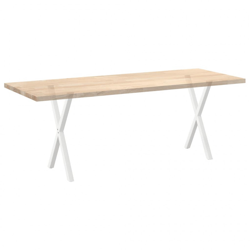 Nogi do stołu jadalnego w kształcie litery X 2 szt. Białe 57x(72-73) cm Stal