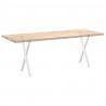 Nogi do stołu jadalnego w kształcie litery X 2 szt. Białe 57x(72-73) cm Stal