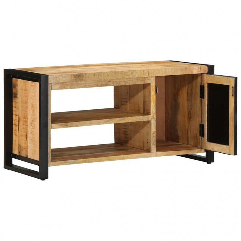 Ławka na buty Brązowy 100 x 40 x 50 cm Lite drewno mango