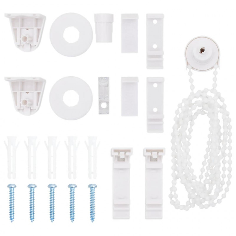 Roleta zebra, jasnoszara, szerokość tkaniny 40,9 cm, poliester