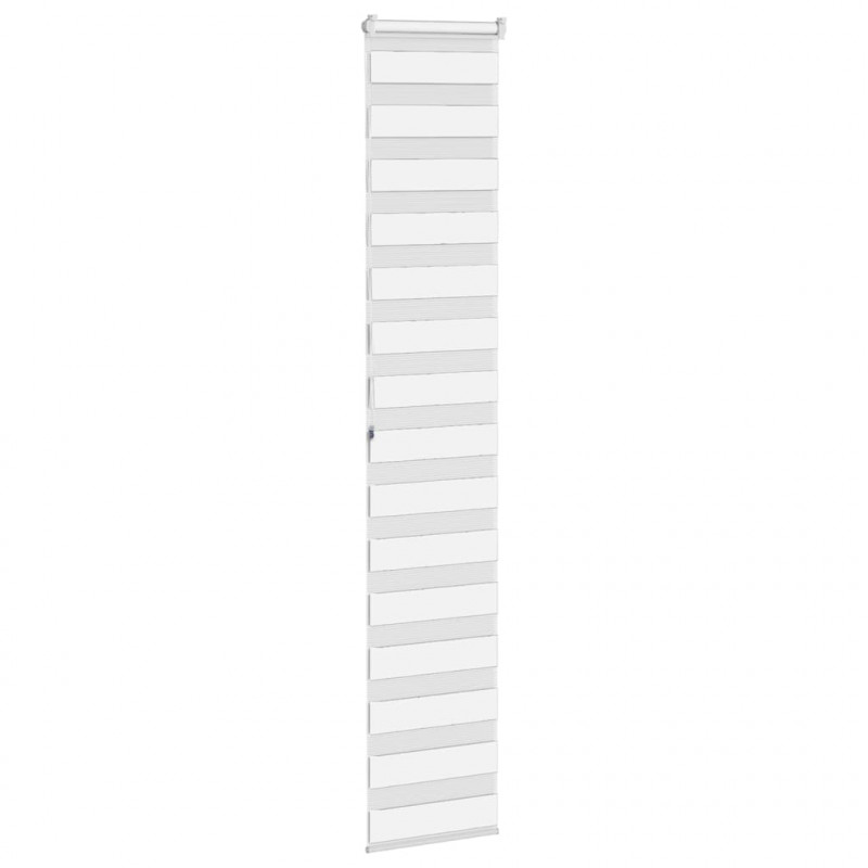 Roleta zebra, biała, szerokość tkaniny 40,9 cm, poliester