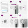 Roleta zebra, ciemnoszara, szerokość tkaniny 140,9cm, poliester