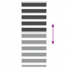 Roleta zebra, czarna, szerokość tkaniny 55,9 cm, poliester