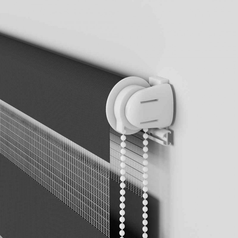 Roleta zebra, czarna, szerokość tkaniny 115,9cm, poliester