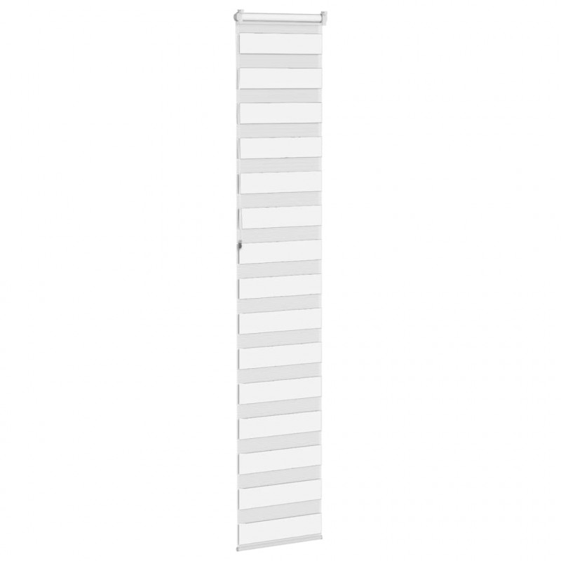 Roleta zebra, biała, szerokość tkaniny 40,9 cm, poliester