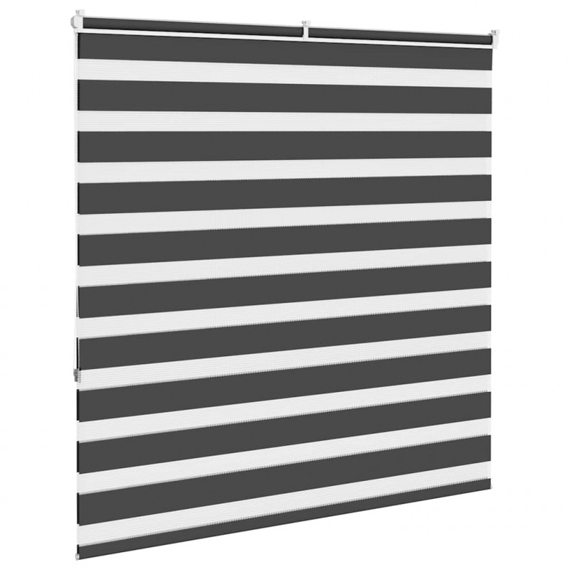 Roleta zebra, czarna, szerokość tkaniny 140,9cm, poliester