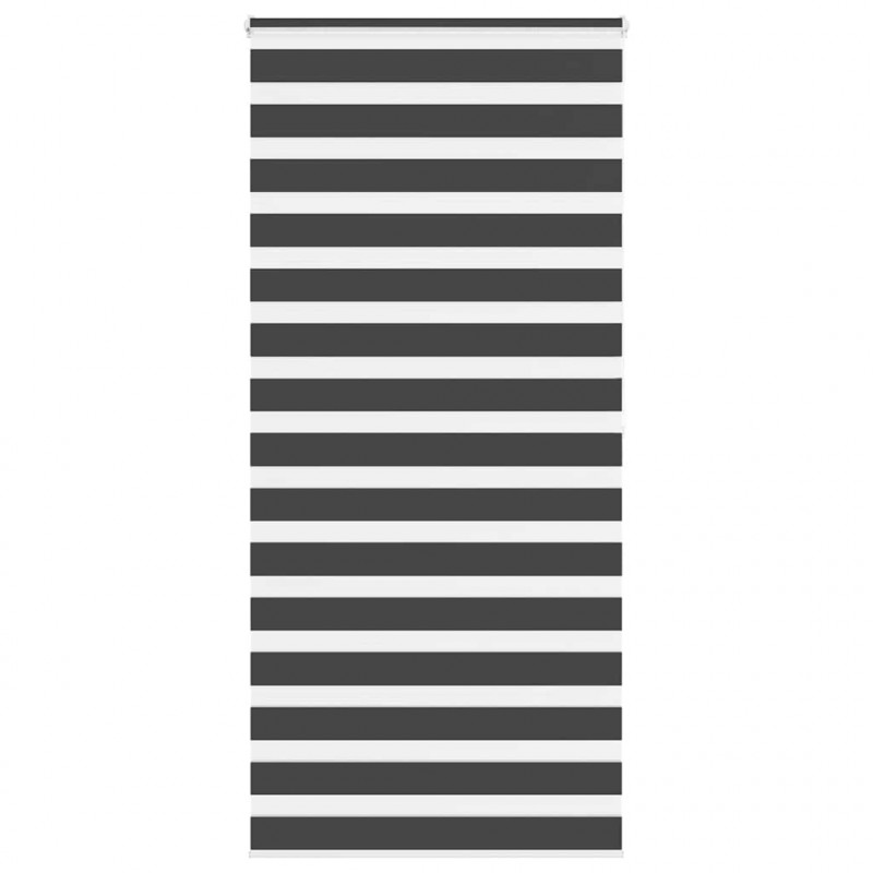 Roleta zebra, czarna, szerokość tkaniny 100,9 cm, poliester